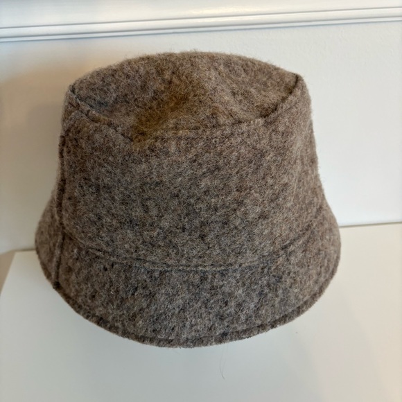 Max Mara Made in Italy Felted Wool Bucket Cloche Hat w/ Rosette – Size 57 - Picture 3 of 10